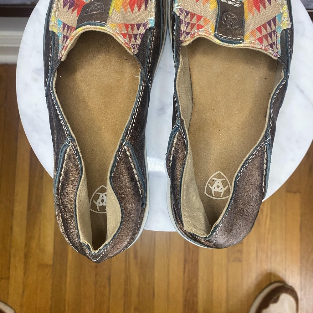 Ariat Cruiser Loafer Shoes Womens Size 7 Multicolor Leather Canvas 10029744 - Picture 8 of 11